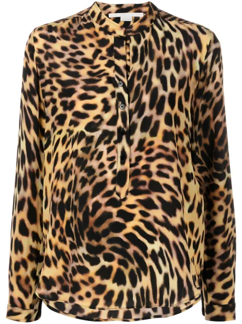 Stella McCartney cheetah print silk shirt Black 5318853AS200