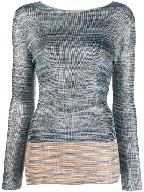 Missoni long-sleeve knitted top Blue DS22SN1ABK014G