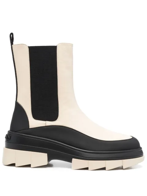Stuart Weitzman split-sole chunky boots Neutrals SB793