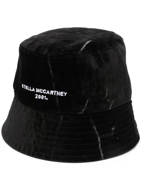 Stella McCartney embroidered-logo bucket hat Black 900453WP011