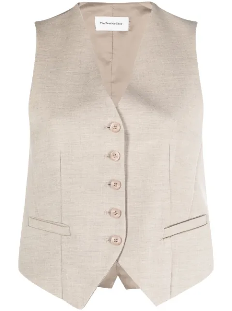 The Frankie Shop Gelso tailored waistcoat Neutrals TVEGEL239