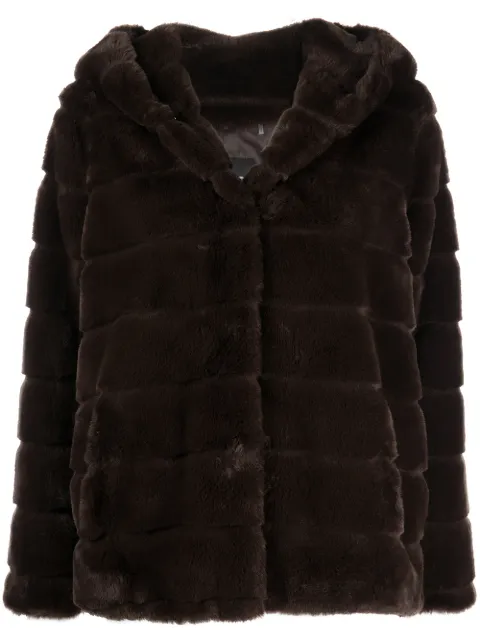 Apparis hooded faux-fur coat Brown GOLDIE5
