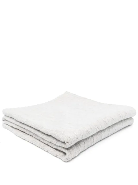 Ralph Lauren Home cashmere cable-knit blanket Grey 650511448006