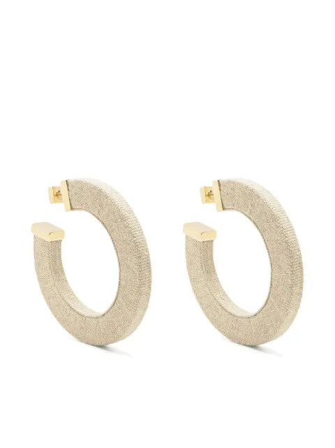 Jacquemus large fabric hoop earrings Gold 223JW3055846