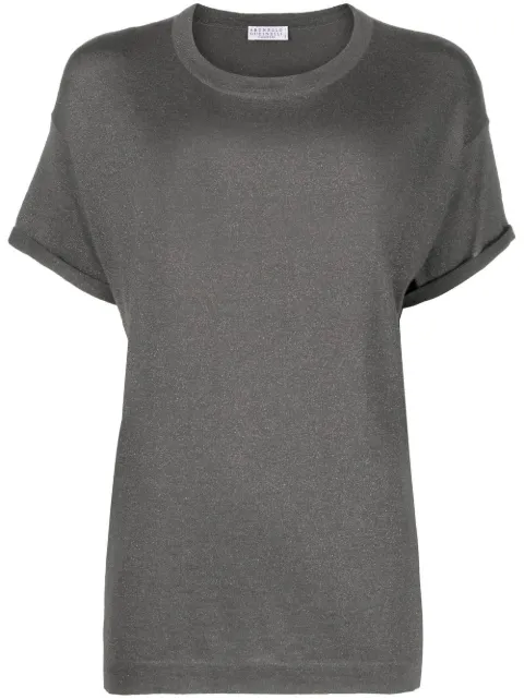 Brunello Cucinelli round-neck short-sleeve T-shirt Grey M41810000