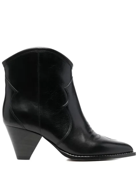 ISABEL MARANT Darizo 70mm leather boots Black BO0007FAA1A05S