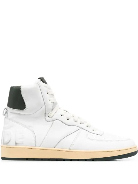 RHUDE high-top leather sneakers White RHSS22FO071784990499