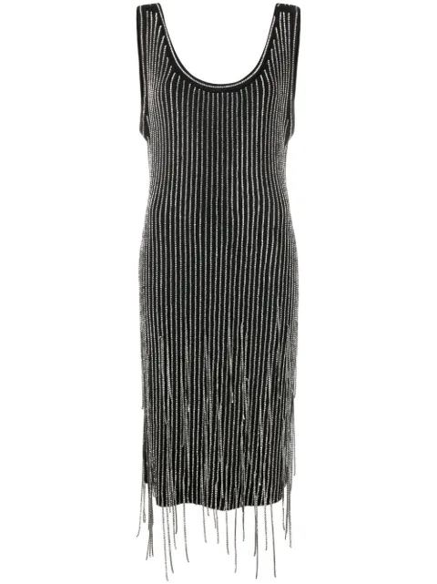 Philosophy Di Lorenzo Serafini fringe-detail knitted dress Black A04977102