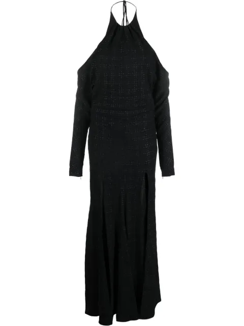 Philosophy Di Lorenzo Serafini halterneck tie-fastening dress Black 042471421