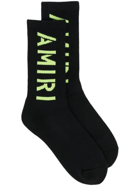 AMIRI logo-print socks Black PF22MHR001