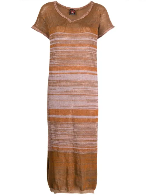 VITELLI marl-knit shift dress Brown SS22VM003SUN