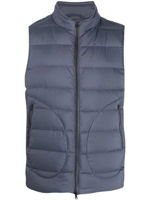 Herno padded high-neck gilet Blue PI012ULE19288