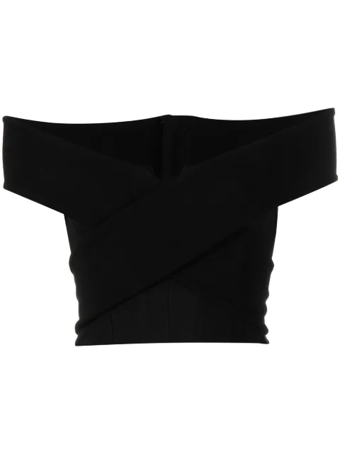 RTA Guadalupe off-shoulder top Black WU22K165T1093BLACK