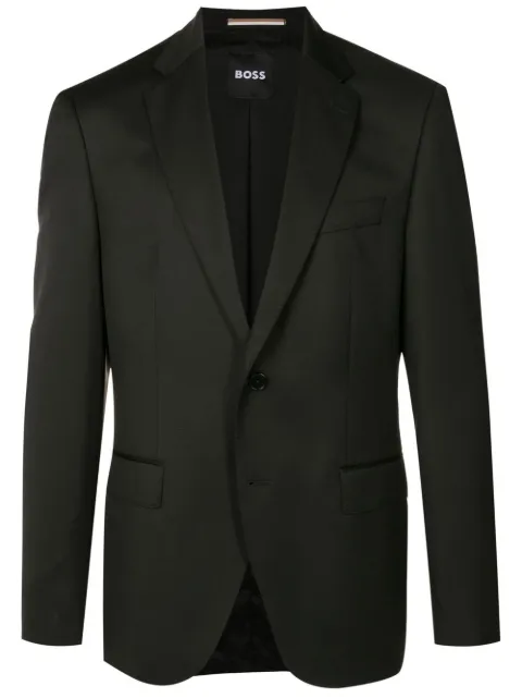 BOSS single-breasted fitted blazer Black 50469172