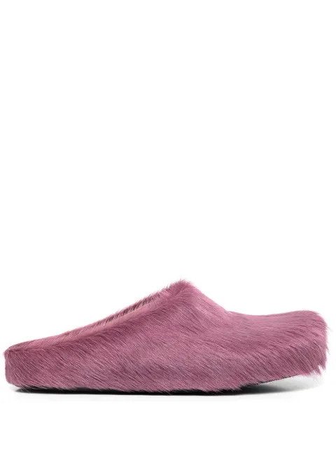 Marni Fussbet Sabot calf-hair slippers Purple SBMR000600P4122