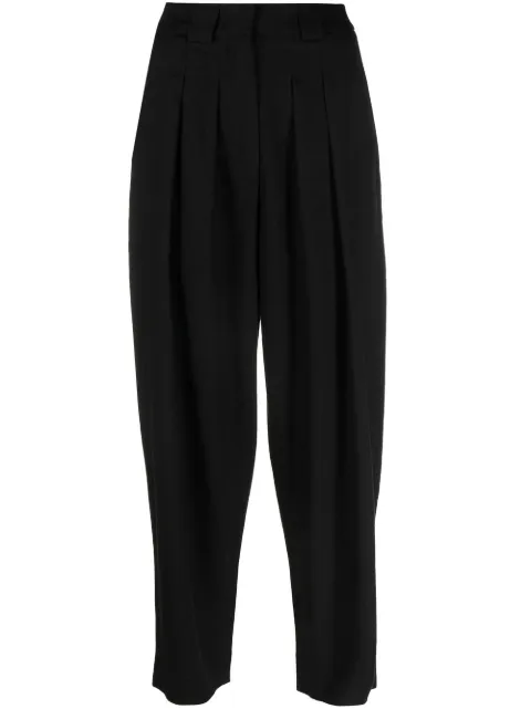 FRAME pleated high-waisted trousers Black LWWB0785