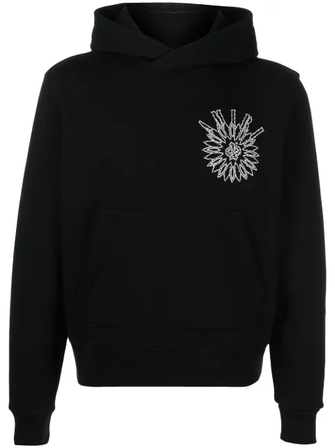 AMIRI rhinestone-embellished graphic-logo hoodie Black PF22MJH045