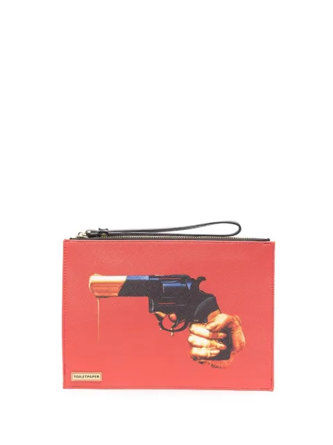 Seletti graphic-print wash bag Red 02582