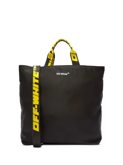 Off-White logo-print tote bag Black OMNA174F22FAB0011001