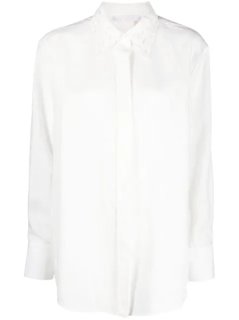 Chloé broderie anglaise linen shirt White CHC22AHT44134