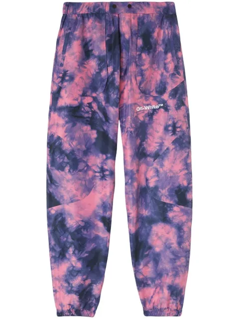 Off-White tie-dye logo ski trousers Pink OMKR001F22FAB0023401