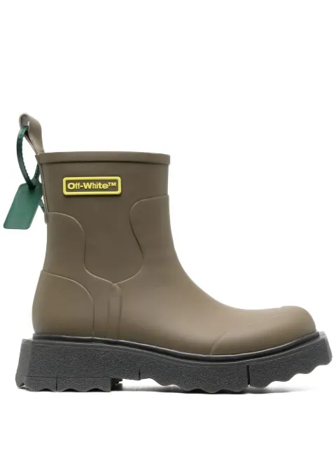 Off-White Sponge ankle boots Green OMID016F22MAT0015618