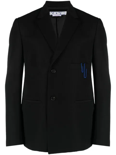 Off-White single-breasted tailored blazer Black OMEN046F22FAB0011000