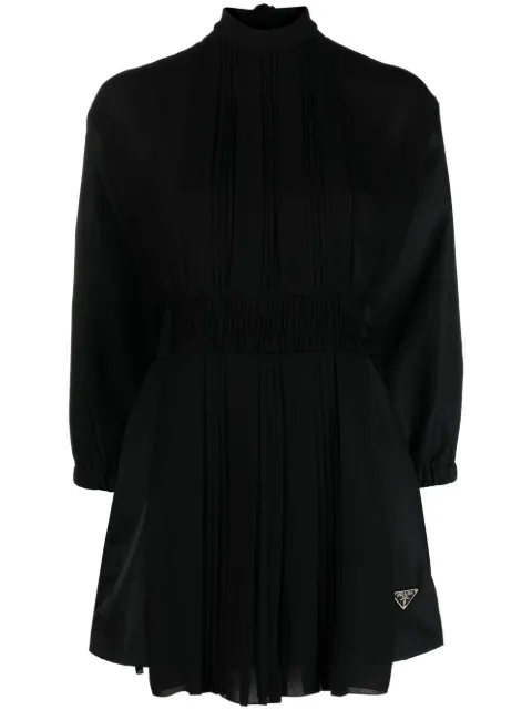 Prada pleated high-neck playsuit Black P256GTS22211FS