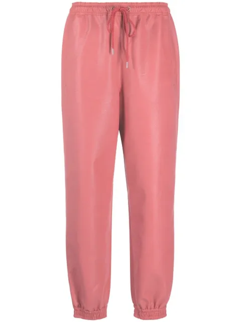 Stella McCartney faux-leather tapered trousers Pink 603599SKB20