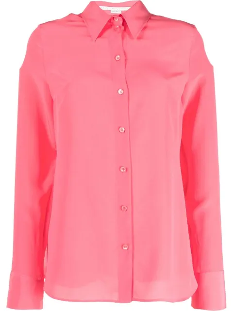 Stella McCartney long-sleeve silk shirt Pink 603775SY206