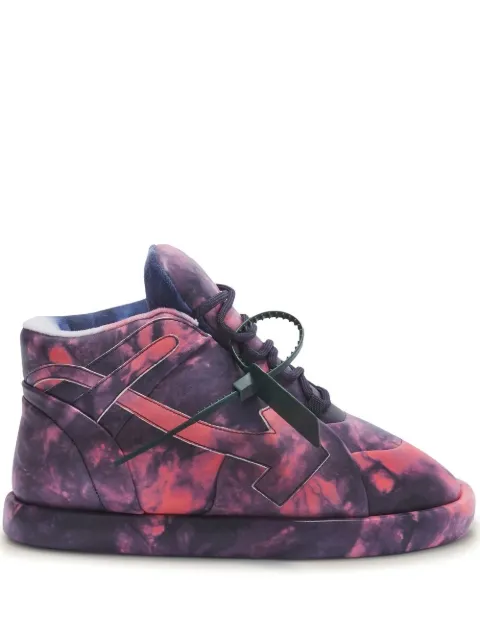 Off-White Bump tie dye-print sneakers Purple OWIA266F22LEA0013732