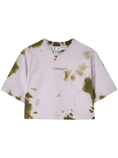 Off-White tie-dye cropped top Pink OWAA081F22JER0035636