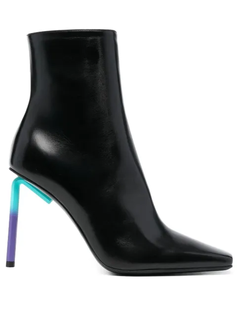 Off-White Allen 140mm leather ankle boots Black OWID014F22LEA0021045