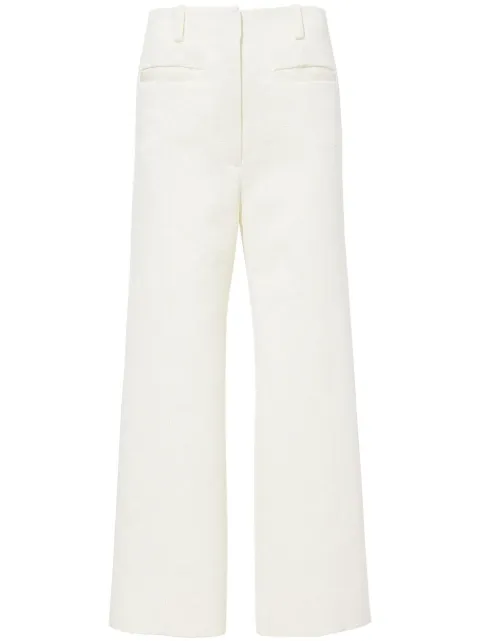 Proenza Schouler cotton wool jacquard trousers White R2316009JQ106