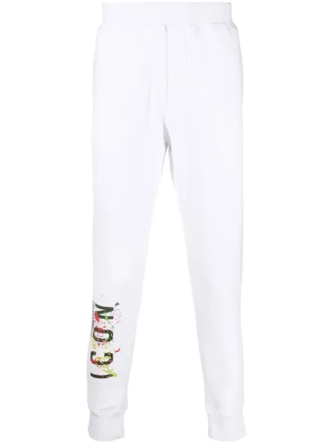 DSQUARED2 Icon-print detail trousers White S79KA0034S25516