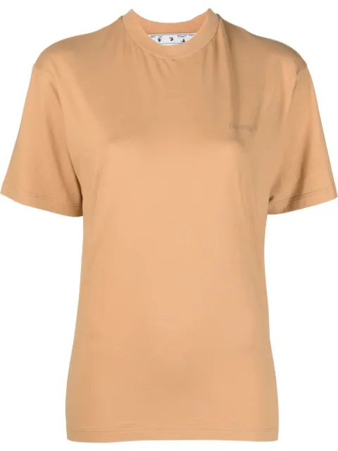 Off-White Diag-print cotton T-shirt Orange OWAA049F22JER0016060