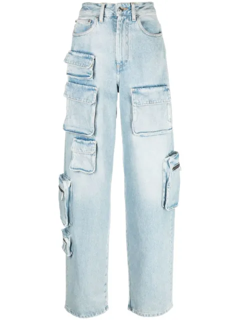Off-White bleach multipocket cargo jeans Blue OWYB012F22DEN0014000