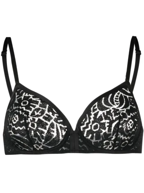 ERES floral-lace detail bra Black 60761B