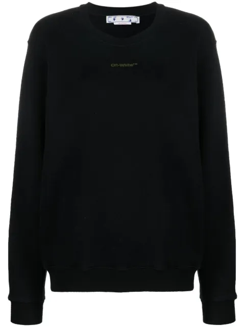 Off-White signature Arrows tie-dye crewneck sweatshirt Black OWBA055F22JER0041084