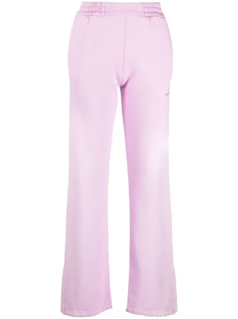 Off-White Diag-stripe cotton track pants Purple OWCH011F22JER0013632