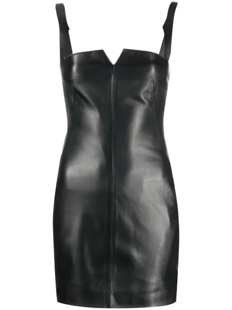 Off-White leather mini dress Black OWJH007F22LEA0011000