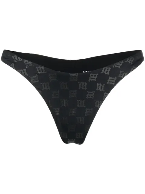 MISBHV monogram-pattern bikini bottoms Black 022W661