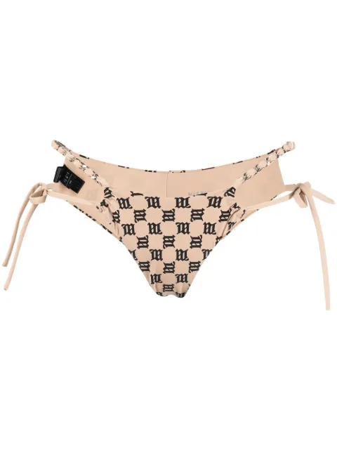 MISBHV monogram-pattern bikini bottoms Neutrals 022W673