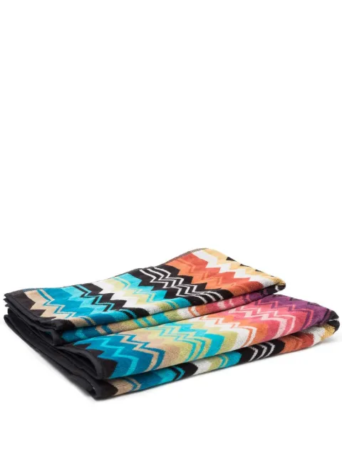 Missoni Home chevron-print beach towel Blue 1G3SP99827