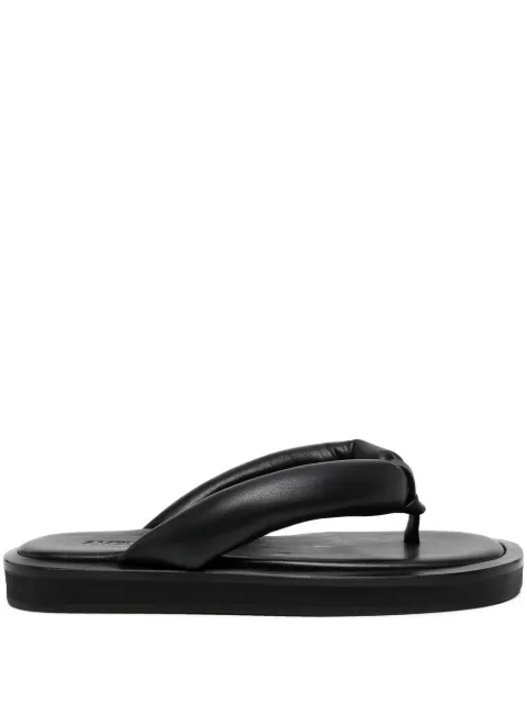 AMBUSH padded-strap flip flops Black BWIC003S22LEA0011010