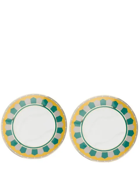 Reflections Copenhagen Lagos dinner plates set-of-two (27cm) Green 377