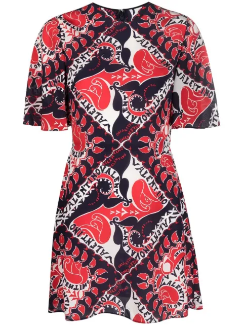 Valentino Garavani Archive Manifesto A-line dress Red BVA0127AP