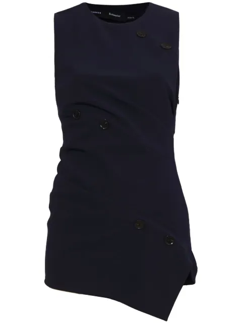 Proenza Schouler twisted-detail sleeveless blouse Blue R2314013BY116