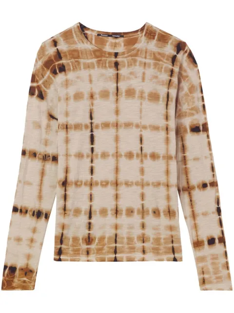 Proenza Schouler tie-dye print T-shirt Brown R2314021JCP11