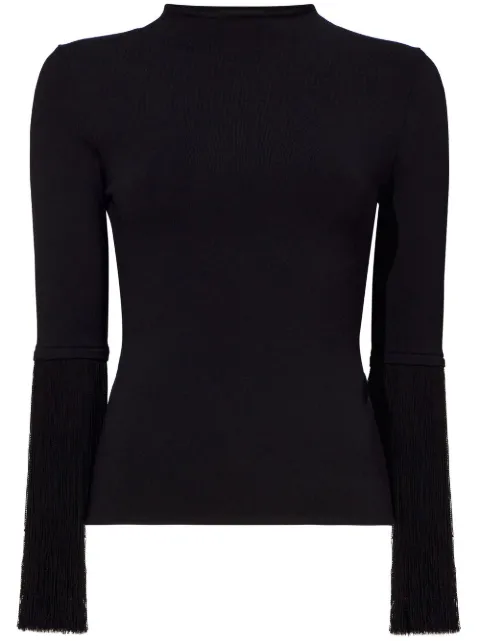 Proenza Schouler fringe-detail knitted top Black R2317050KY270